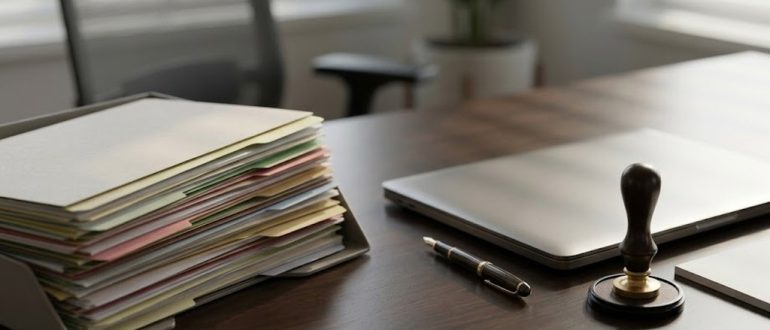 Папки с документами организации на рабочем столе