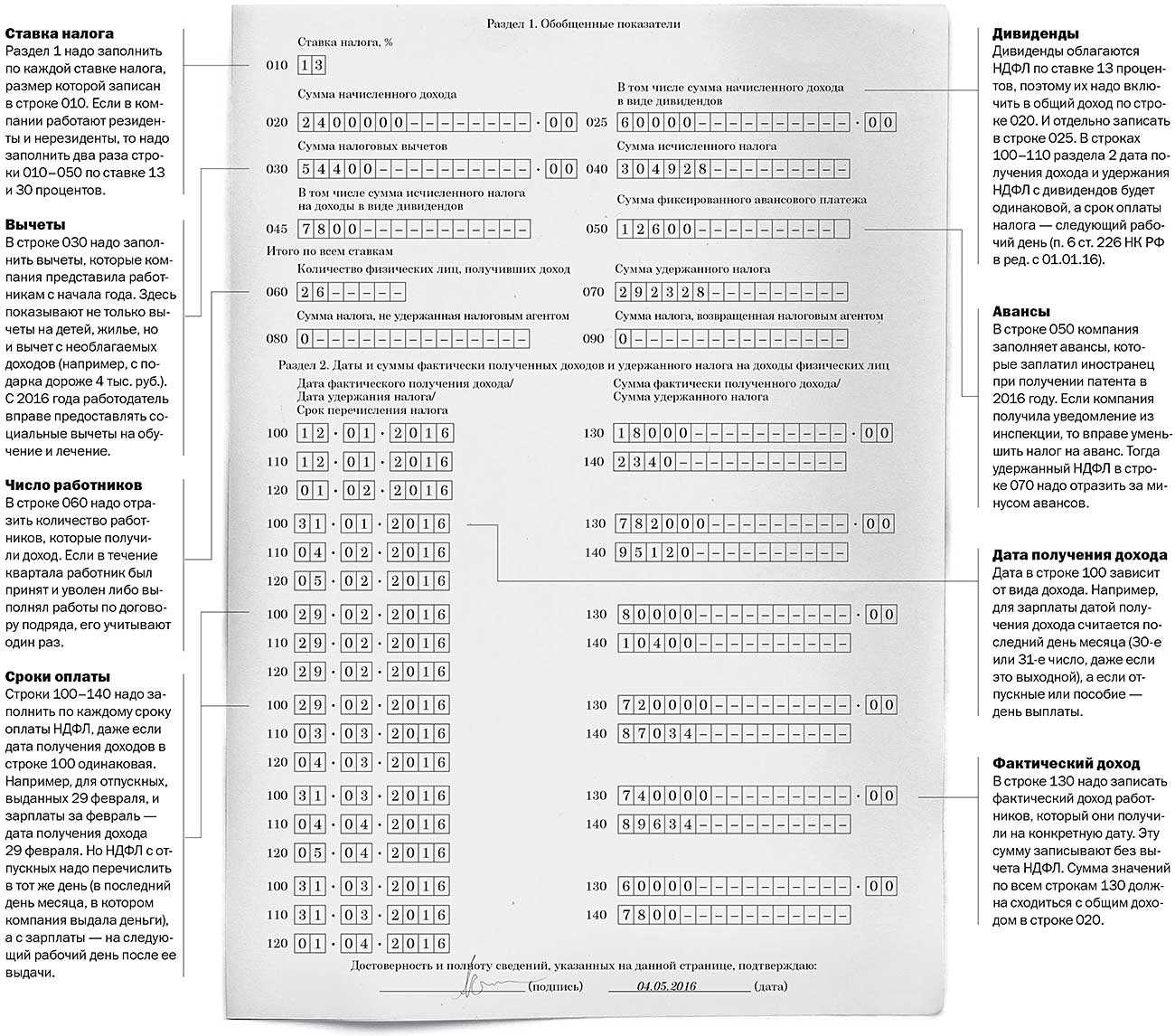 Отражение дивидендов резидентам в 6‑НДФЛ - Контур.Экстерн