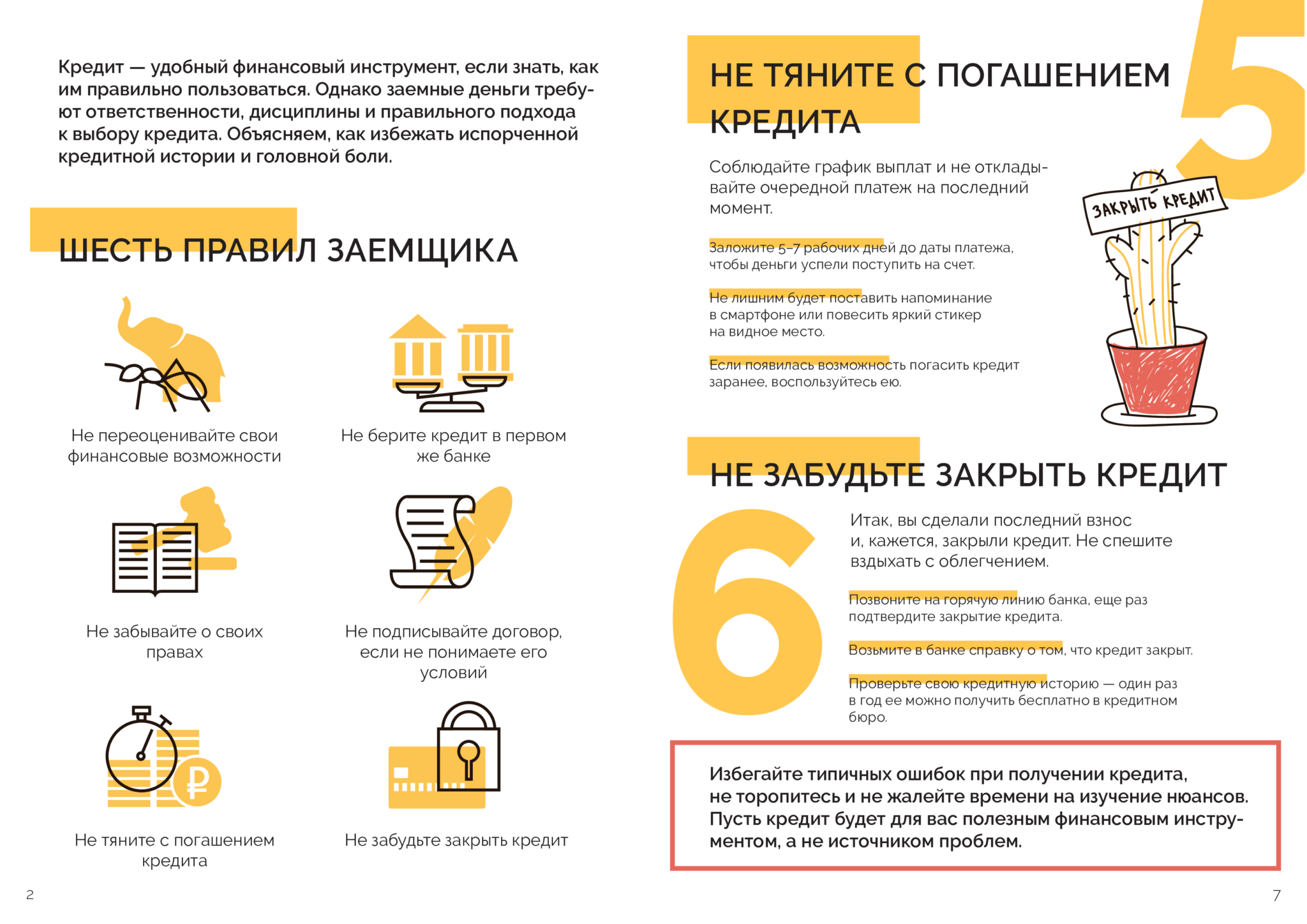 Памятка по погашению кредита