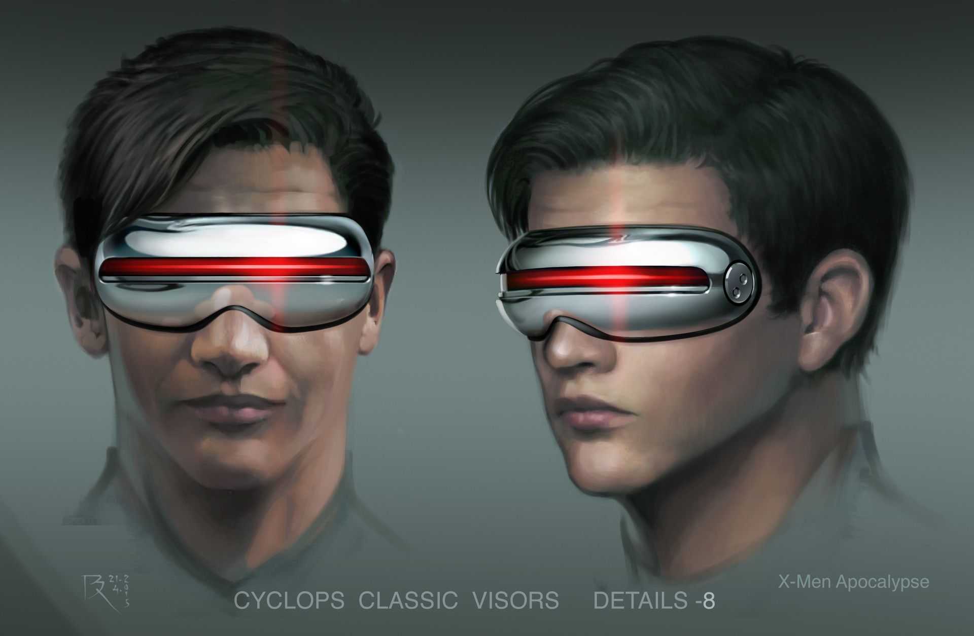Современные очки и персонаж марвел